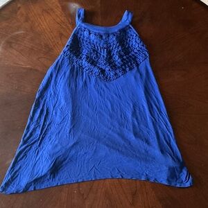 Cable & Gauge Royal Blue Sleeveless Tunic